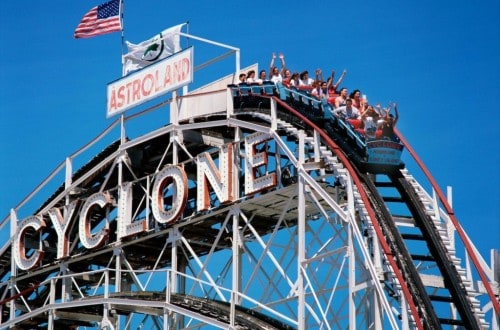 Cyclone Roller Coaster Leaves Passengers Stranded At Coney Island