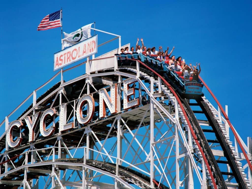 Cyclone Roller Coaster Leaves Passengers Stranded At Coney Island