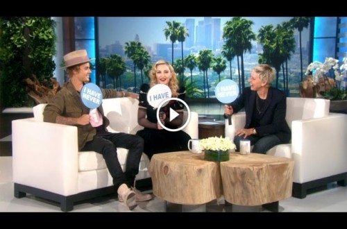 Madonna and Justin Bieber Play Never Have I Ever On The Ellen Show