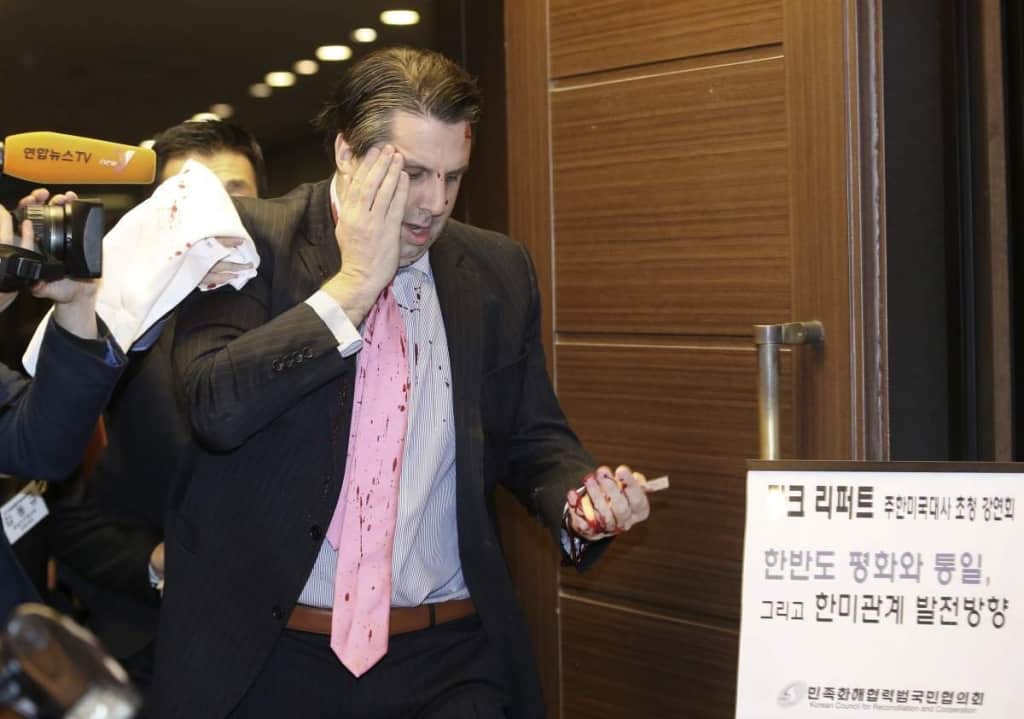 U.S. Ambassador Attacked in South Korea By Blade-Wielding Assailant