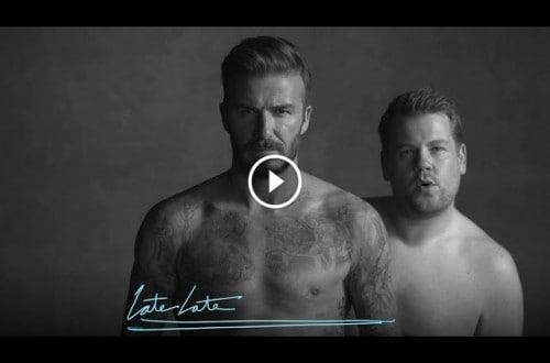 David Beckham Shows Off New Underwear Line With James Corden On The Late Late Show