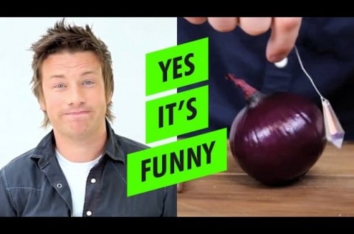 Jamie Oliver Shows Us How To Cut An Onion With Crystals