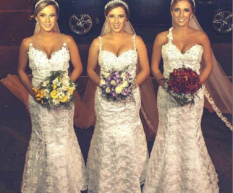 Three Identical Sisters From Brazil All Got Married On Same Day