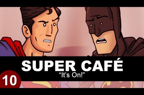 Watch Superman And Batman Square Off At Super Cafe