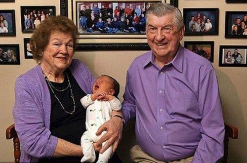 Elderly Couple Welcomes 100th Grandchild To Family