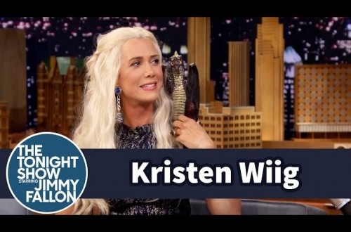 Jimmy Fallon Interviews Kristen Wiig As Khaleesi From Game Of Thrones