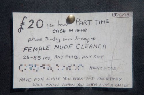 Man Places Ad Looking For ‘Nude Cleaner’ And Gets 11 Applicants In First Week