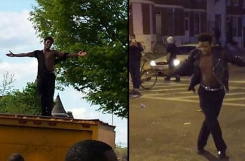 Man With Michael Jackson Moves Dances At Baltimore Riots