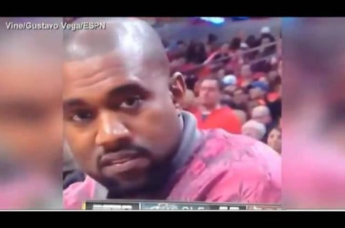 Rapper Kanye West Gets Caught Smiling