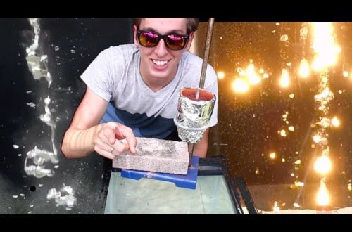 Amazing Video Shows Molten Metals Poured Into Water