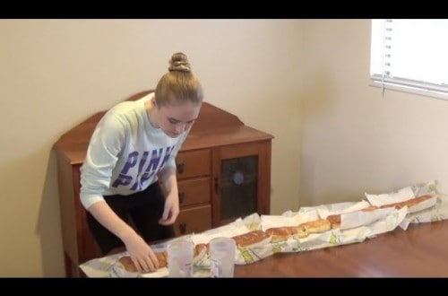 Model Devours Five Foot Subway Sandwich In Under 10 Minutes