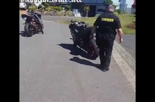Motorbike Thief Gets Caught In Hilarious Way