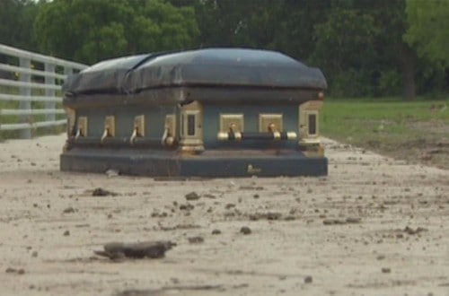 Texas Floods Surfaces Casket of Man’s Wife, Sues Funeral Home