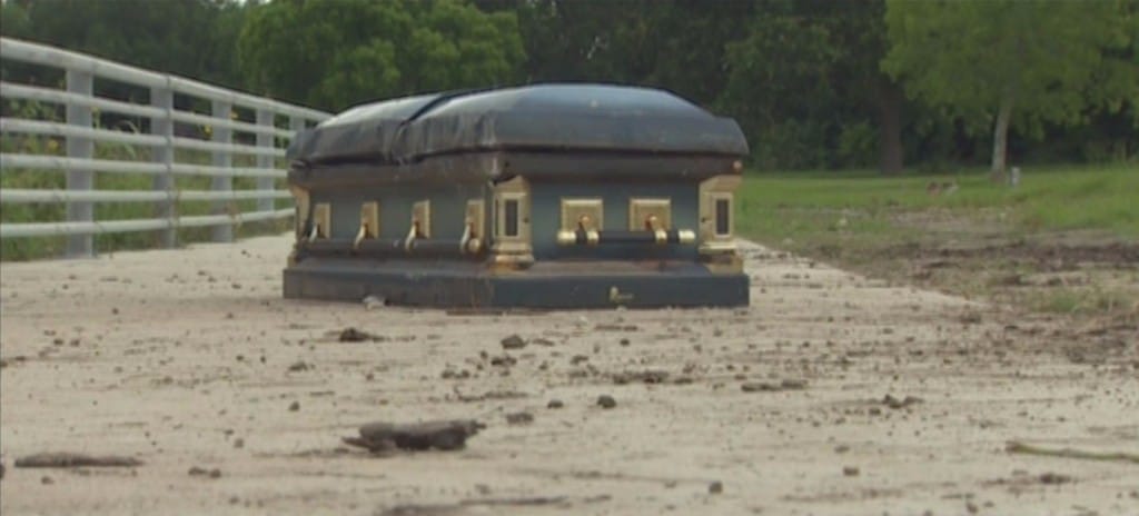 Texas Floods Surfaces Casket of Man’s Wife, Sues Funeral Home
