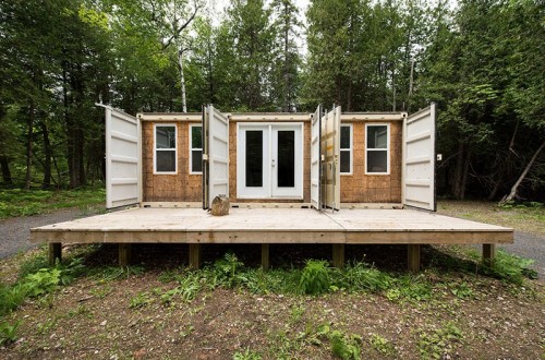This Cabin Is Built Out Of 3 Shipping Containers, Wait Till You See Inside!