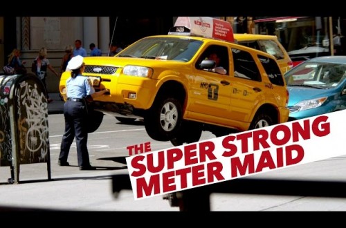 Traffic Cop Pranks New Yorkers By Lifting Up Taxi Cab And Their Reactions Are Priceless