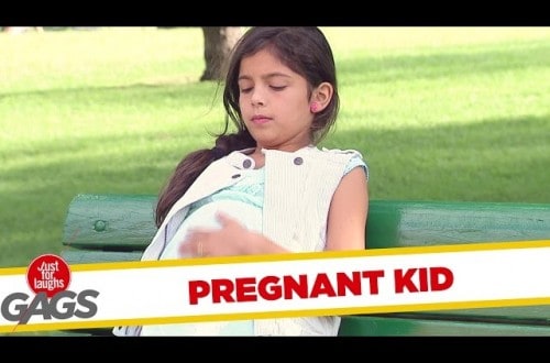 Watch This Hilarious Prank Of A Pregnant Little Girl