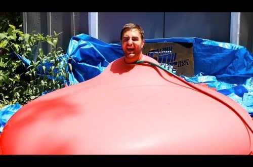 Hilarious Video Of Man In Water Balloon