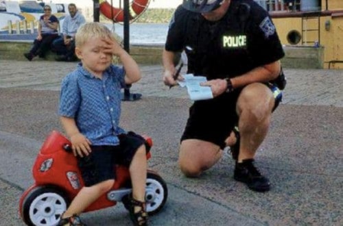 Police Officer Writes A Three-Year-Old Boy A Parking Ticket