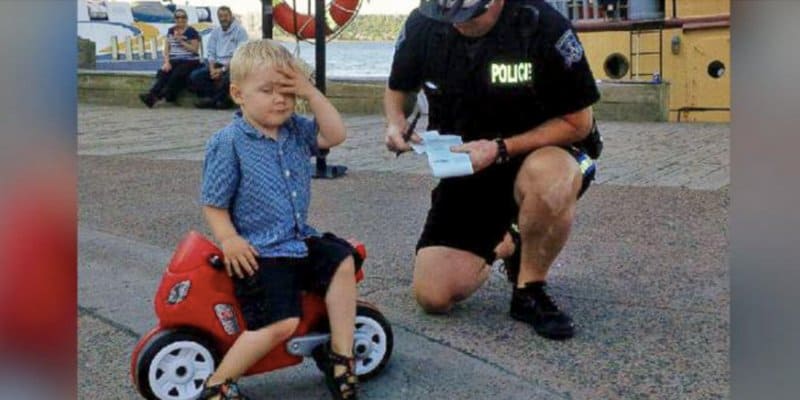 Police Officer Writes A Three-Year-Old Boy A Parking Ticket