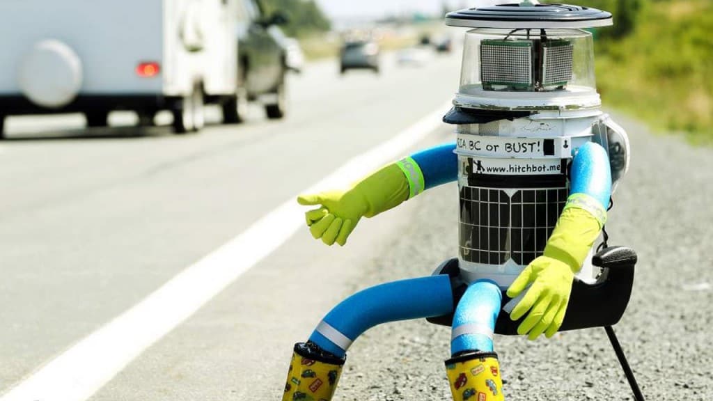 Robot Hitchhiker Smashed By US Vandals After Successful Journey Through Canada And Europe