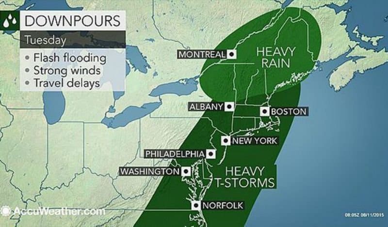 Weather Map Shows Line Of Storms That Will Make You Wet