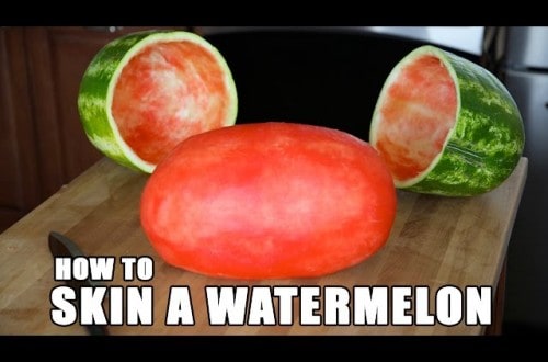 An Insane Party Trick For Skinning A Watermelon Whole