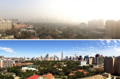 Beijing Sees Blue Skies For the First Time In Years After Banning Five Million Cars