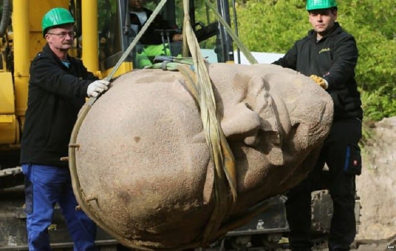 Giant Lenin Head Unearthed After Being Buried For 24 Years