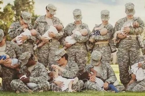 Group Photo Of Breastfeeding Military Moms Goes Viral