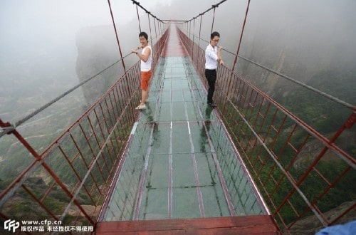 China’s Extremely High Glass Bridge Has Cracked