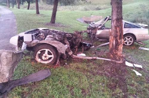 Man Somehow Survives Car Crash That Split His Car In Half