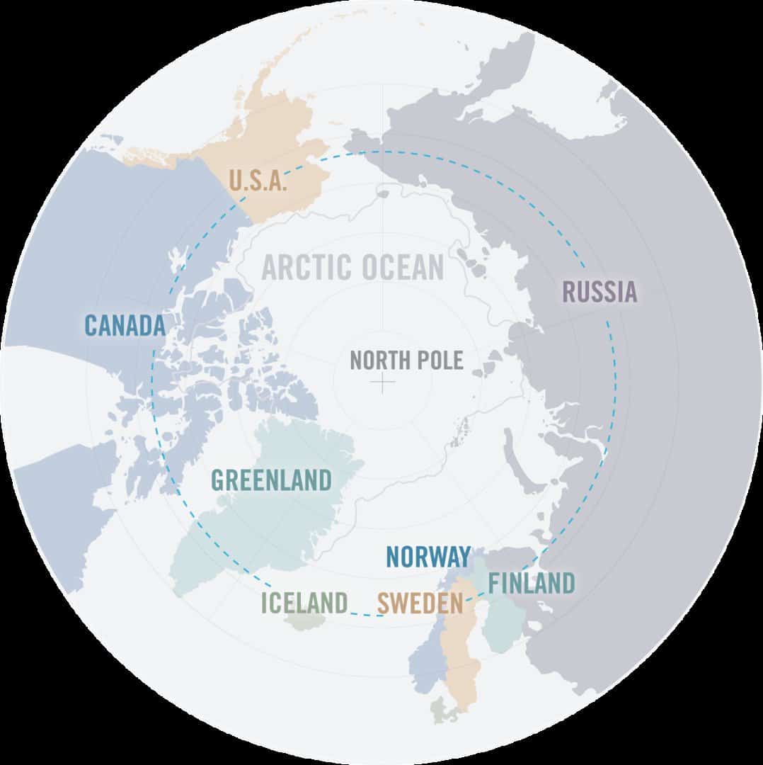 Arctic countries. Арктика на карте. Северный полюс на карте. Норт поул на карте.